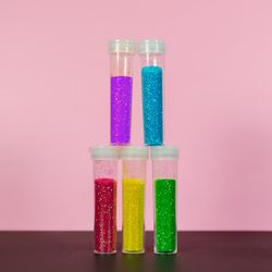 Bazic Products Metallic Assorted Neon Glitter Shaker Exterior and Interior 0.21 oz