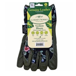Garden Works XL Leather/Nylon Gardening Gloves