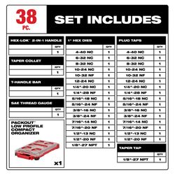Milwaukee Hex-Lok SAE 2-in-1 Handle Tap and Die Set