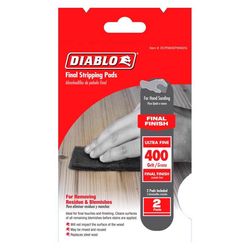 Diablo 6 in. L X 4 in. W 400 Grit Silicon Carbide Final Stripping Pads 2 pk