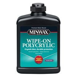 Minwax Wipe-On Poly Satin Clear Water-Based Polyurethane 1 pt