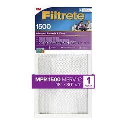 Filtrete 18 in. W X 30 in. H X 1 in. 1500 MPR Pleated Air Filter 1 pk