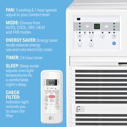 Perfect Aire 14000 BTU 230 V Through-the-Wall Air Conditioner w/Remote 700 sq ft