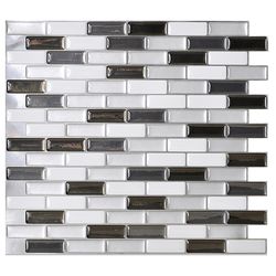 Smart Tiles 9.1 in. W X 10.2 in. L Mosaic Vinyl Adhesive Wall Tile 4 pc
