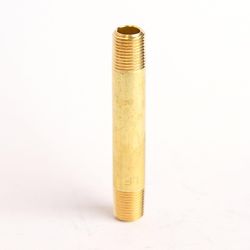 ATC 1/8 in. MPT X 1/8 in. D MPT Yellow Brass Nipple 2-1/2 in. L