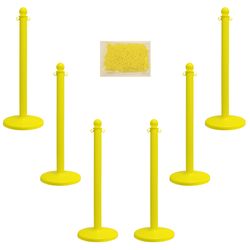 Mr. Chain 40 in. Round Yellow Stanchion Kit 6 pk