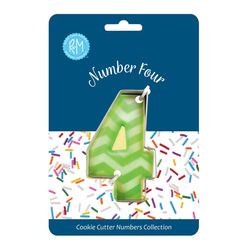 R&M International Corp 3 in. L Number Four Cookie Cutter Silver 1 pc