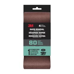 3M Rapid Removal 36 in. L X 4 in. W Aluminum Oxide Sanding Belt 80 Grit Medium 1 pc