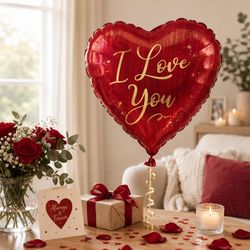 Anagram Balloons I Love You Rouge Foil Balloon 1 pk