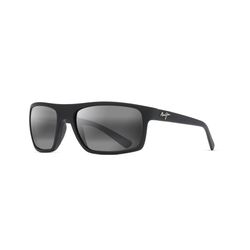 Maui Jim Byron Bay Sunglasses Unisex Matte Black Rubber Frame Neutral Gray Lens Polarized