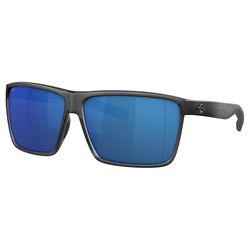 Costa Rincon II Sunglasses Men's Matte Smoke Frame Blue Mirror Lens Polarized Blue Light Blocking