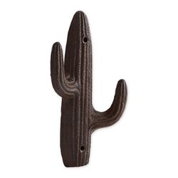 Zingz & Thingz 7 in. H X 4 in. L Brown Cast Iron Wall Hook