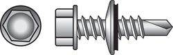 HILLMAN No. 10 Ga. X 1 in. L Hex Hex Washer Head Self-Drilling Screws 100 pk