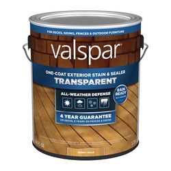 Valspar One-Coat Transparent Honey Gold Water-Based Acrylic Stain and Sealer 1 gal