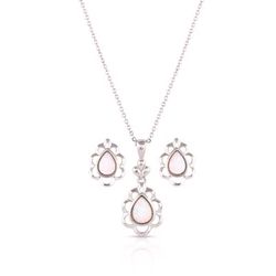 Montana Silversmiths Women's Mystic Snowdrop Opal Silver Jewelry Sets Water Resistant