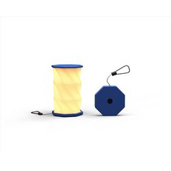 Illumates Davro products 6 in. Navy Portable Table Lamp