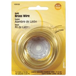 HILLMAN 25 ft. L Brass 16 Ga. Hobby Wire
