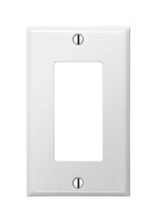 Amerelle Pro Smooth White 1 gang Stamped Steel Decorator Wall Plate 1 pk