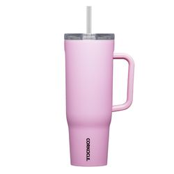 Corkcicle Cruiser 40 oz Sun-Soaked Pink BPA Free Insulated Straw Tumbler