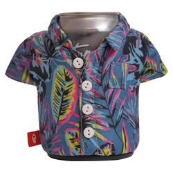 Puffin Drinkwear 12 oz Multicolored Cotton Neon Palm Can Holder