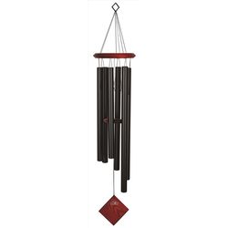 Woodstock Chimes Encore Collection Black Aluminum/Wood 37 in. Black Chimes of Earth Wind Chime