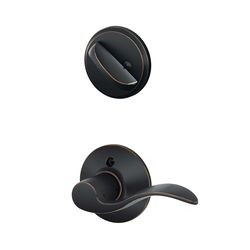 Schlage Modern Aged Bronze Handleset