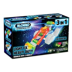 Blokko Light Up Construction Vehicle Multicolored 56 pc