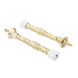Ace 3 in. W Metal Bright Gold Spring Door Stop Mounts to door and wall 1.5 in.