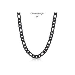 Montana Silversmiths Men's Midnight Onyx Figaro Black Necklace