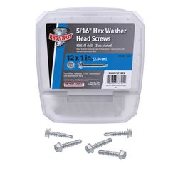 Grip-Rite Pro-Twist No. 12 Sizes X 1 in. L Hex Hex Washer Head Sheet Metal Screws