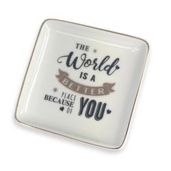 Trinket Dishes The World Tray Ceramic 1 pk