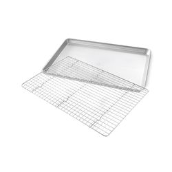 USA Pan 12-1/4 in. W X 17-1/4 in. L Bake Set Silver 2 pk