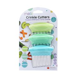 MELII Plastic/Stainless Steel Crinkle Cutters Set