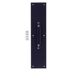 Brinks Commercial 15 in. L Matte Black Aluminum Pull Plate