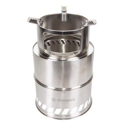 Stansport Silver Wood Burning Stove 12.25 in. H X 8.2 in. W X 8.2 in. L 1 pk