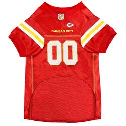 Pets First NFL Multicolored Kansas City Chiefs Cat/Dog Jersey Small