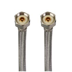 Fluidmaster Universal 1/2 in. FIP in. X 1/2 in. D FIP 60 in. Braided Stainless Steel Faucet Supply L