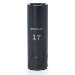 CRAFTSMAN 17 mm X 1/2 in. drive Metric 6 Point Deep Impact Socket 1 pc