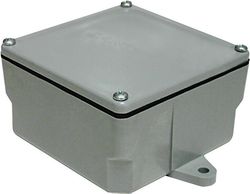 Cantex New and Old Work Square PVC 1 gang Junction Box Gray