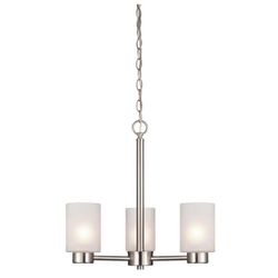 Westinghouse Sylvestre Brushed Nickel Gray 3 lights Chandelier