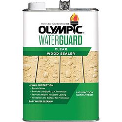 Olympic WaterGuard Low Luster Clear Fully-Transparent Water-Based Waterproofer Wood Protector 1 gal