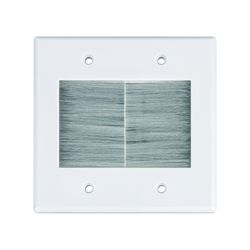 Monster Just Hook It Up White 2 gang Plastic Home Theater Brush Wall Plate 1 pk