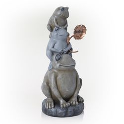 Alpine Polyresin Gray 18 in. Statuary