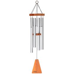 Wind River Arias Silver Aluminum/Wood 27 in. Wind Chime