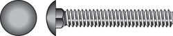 HILLMAN 1/4 in. X 2-1/2 in. L Hot Dipped Galvanized Steel Carriage Bolt 100 pk