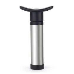 HIC Kitchen Black/Silver Plastic Wine and Champagne Pump Set