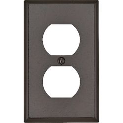 Leviton Brown 1 gang Thermoset Plastic Duplex Wall Plate 1 pk