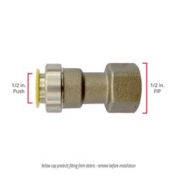 QuickFitting Push to Connect 1/2 in. PTC in. Brass Connector