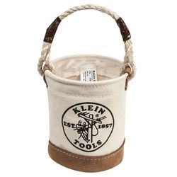 Klein Tools 4-1/2 in. W X 6 in. H Canvas Tool Bucket Beige 1 pc