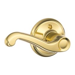 Schlage Flair Bright Brass Dummy Lever